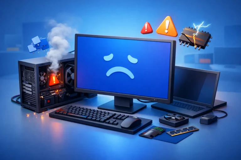 O que causa tela azul no PC?