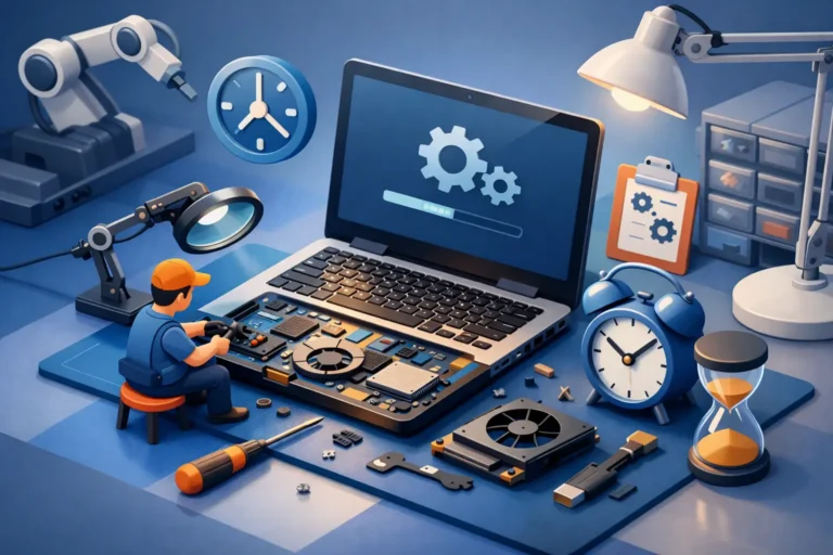 Quanto tempo demora conserto de notebook?